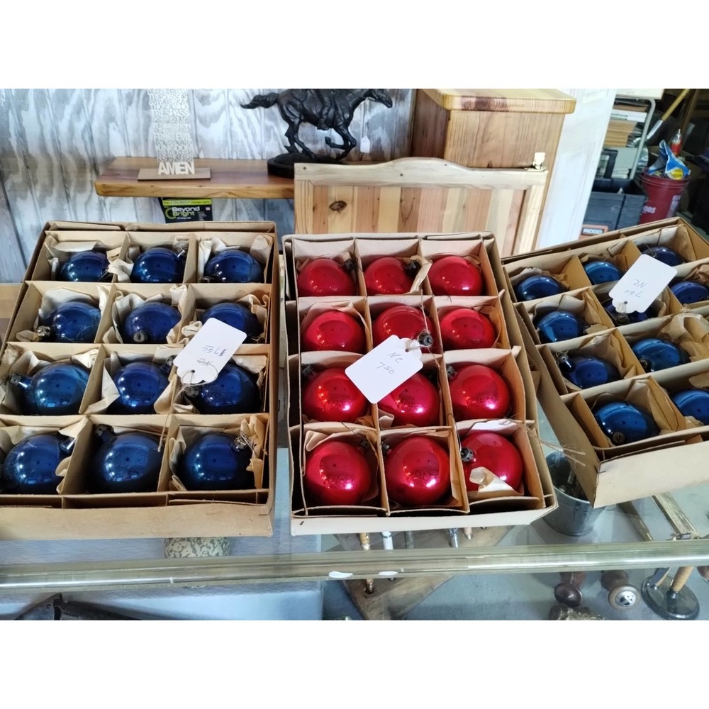 Poland vintage glass blown ornaments